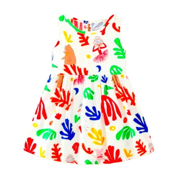 New Sleeveless Summer Girl Dress - Picture 2 of 4